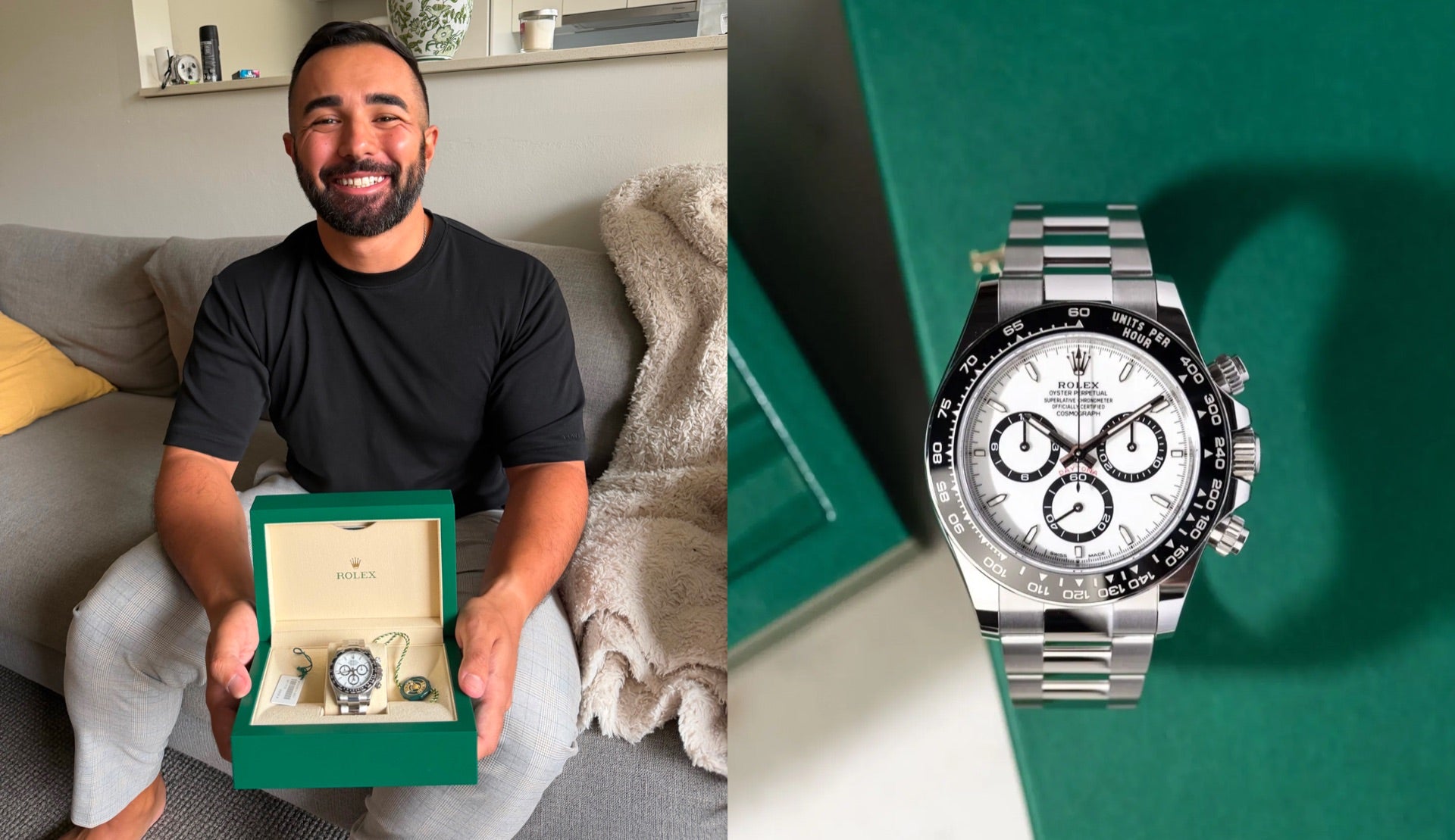 Rolex Cosmograph Daytona Panda won by a Watch Society member